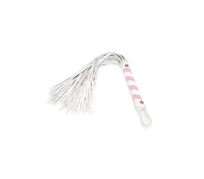 Флоггер Liebe Seele White & Pink Leather Flogger