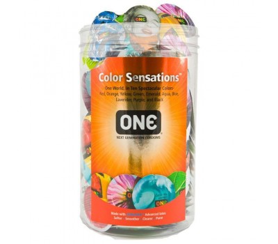 Набор презервативов ONE Color Sensations 100 шт, мегапак тюб