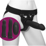 Набор для страпона с вибрацией Doc Johnson Body Extensions - BE Naughty - Black (мятая упаковка)
