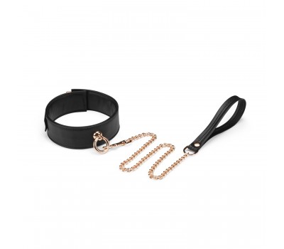 Ошейник с поводком Liebe Seele Black Organosilicon Collar with Leash