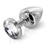 Анальная пробка со стразом Diogol ANNI round stainless steel 30мм