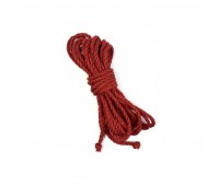 Джутовая веревка BDSM 8 метров, 6 мм, цвет красный