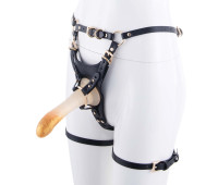 Страпон LOCKINK SEVANDA Queen Sheba Strapon Golden Dildo (мятая упаковка!!!)