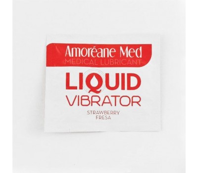 Пробник лубриканта с эффектом вибрации Amoreane Med Liquid Vibrator Strawberry (2 мл)