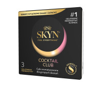 Презервативы SKYN Cocktail Club 3 шт, вкусы Pina Colada, Cherry Sunrise и Passion Daiquiri