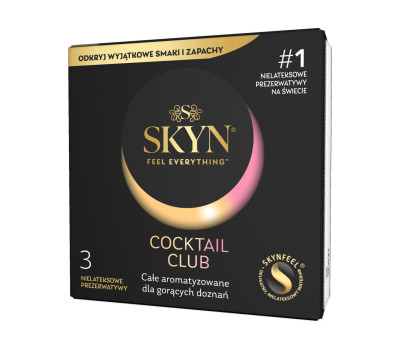 Презервативы SKYN Cocktail Club 3 шт, вкусы Pina Colada, Cherry Sunrise и Passion Daiquiri