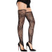 Чулки Leg Avenue Floral Net Toe Loop Footless Thigh Highs One Size
