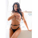 Комплект с жемчугом Leg Avenue Faux Pearl Halter Harness L
