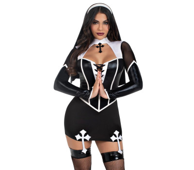 Костюм монашки Leg Avenue Holy Hottie Dress M