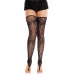 Чулки Leg Avenue Floral Net Toe Loop Footless Thigh Highs One Size