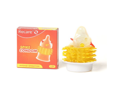 Насадка на член Recare Spike Condom Orange (презерватив с усиками и шипами)