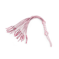 Флоггер Liebe Seele White & Pink Leather Whip