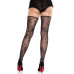 Чулки Leg Avenue Floral Net Toe Loop Footless Thigh Highs One Size