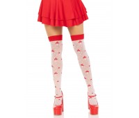 Чулки Leg Avenue Polka Dot Mushroom Thigh Highs One Size