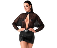 Платье Noir Handmade F348 Powerwetlook and tulle dress - 4XL