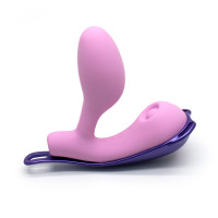 Виброяйцо под одежду KISSTOY Viosecret Pro, с пульсацией для клитора, трусики-стрепы в комплекте