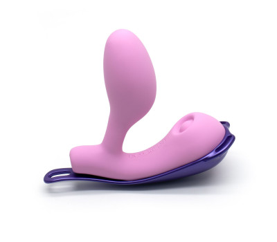 Виброяйцо под одежду KISSTOY Viosecret Pro, с пульсацией для клитора, трусики-стрепы в комплекте