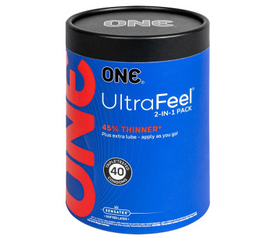 Презервативы ONE Ultra Feel 40 шт, подарочная упаковка тюб (мятая упаковка!!!)