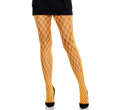 Колготки Leg Avenue Eyelet Net Tights Neon Orange One Size