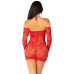 Платье Leg Avenue Seamless Off The Shoulder Mini Dress One Size, Red