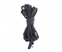 Хлопковая веревка BDSM 8 метров, 6 мм, цвет черный