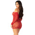 Платье Leg Avenue Seamless Off The Shoulder Mini Dress One Size, Red