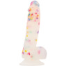 Фаллоимитатор с конфетти ADDICTION - PARTY MARTY - 7.5" - FROST & CONFETTI, 19 см, силикон