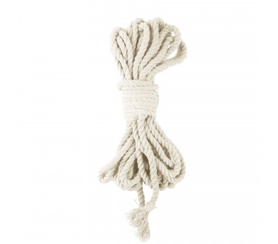 Хлопковая веревка BDSM 8 метров, 6 мм, цвет белый