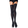 Leg Avenue Opaque Nylon Thigh Highs OS Black