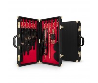 Набор для BDSM Bedroom Fantasies: Bondage Suitcase 13 Pcs - Cow Leather