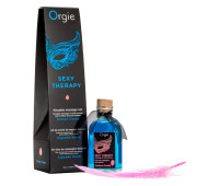 Набор для массажа Orgie – Sexy Therapy Cotton Candy (100 мл), съедобное разогревающее масло + перышко