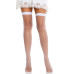 Чулки-сетка со швом сзади Leg Avenue Bow back seam thigh highs One size White, атласный бант