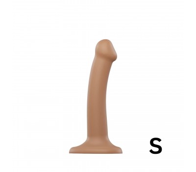 Насадка для страпона Strap-On-Me Dual Density Dildo Caramel S, диаметр 2,7 см, двухслойная, гибкая