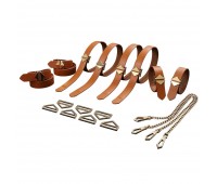 Набор из 8 ремней для связывания LOCKINK 8-Bondage-Straps Restraint Set - Brown