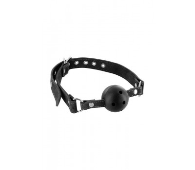 Кляп Fetish Tentation Premium Leather gag with stiff ball