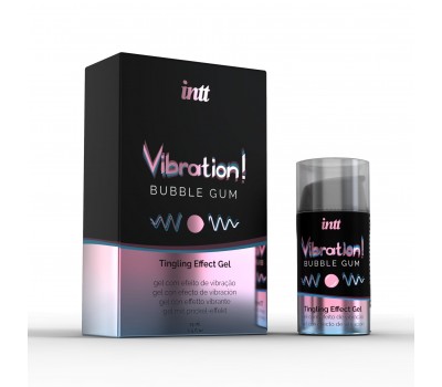 Жидкий вибратор Intt Vibration Bubble Gum (15 мл) (мятая упаковка)