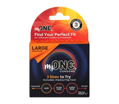 Презервативы MyONE Large Sampler 3 шт, картонная коробка