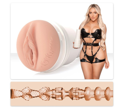 Мастурбатор Fleshlight Girls: Kayley Gunner Fully Loaded, со слепка вульвы модели, очень нежный