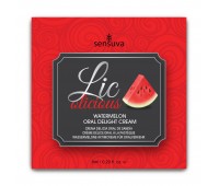 Пробник геля для минета Sensuva Lic-o-licious Watermelon (6 мл), маслянистый, без сахара