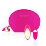Виброяйцо Rianne S: Pulsy Playball Deep Pink с вибрирующим пультом Д/У, косметичка-чехол