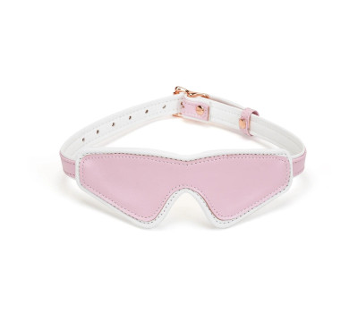 Кожаная маска на глаза Liebe Seele White & Pink Fairy Goat Leather Blindfold