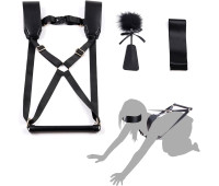 БДСМ-набор LOCKINK YEAHWOW Black Doggy Style Saddle set