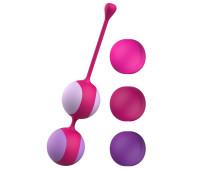 Вагинальные шарики Liebe Kewos — Cerise/Candy Violet, 5 шариков в комплекте, 15, 25, 35, 45 и 55 г