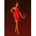 Платье лакированное красное “Соблазнительница Марго” L, молния на всю длину сзади