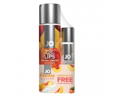 Комплект лубрикантов System JO GWP - Peaches & Cream - Peachy Lips 120 мл & H2O Vanilla 30 мл