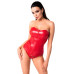 Корсет Noir Handmade F355 Red powerwetlook corset - S