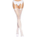 Чулки Leg Avenue Daisy Dot Fishnet Stockings One Size White