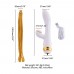 Вибратор-кролик с флоггером LOCKINK SEVANDA Whip Vibrating Massage Wand - White & Golden