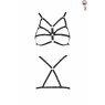 Бюстгальтер-стрепы ARMANDA BRA black L/XL - Passion Exclusive