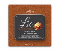 Пробник геля для минета Sensuva Lic-o-licious Salted Caramel (6 мл), маслянистый, без сахара